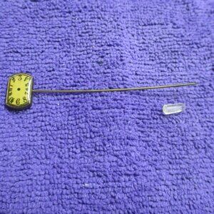 Vintage Hand-Crafted Clock Stick Pin Face - 3-1/4"L 1/2" w